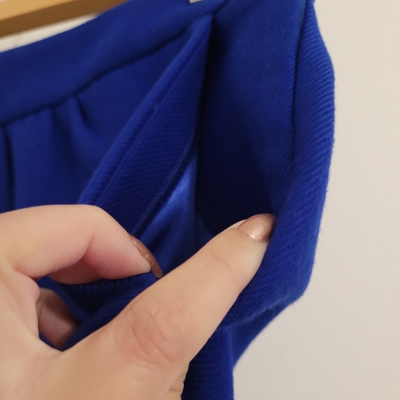 Milly Gathered Mini Skirt Cobalt Blue - Picture 8 of 11